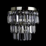 Luxury chandelier crafted from clear and smoky crystals