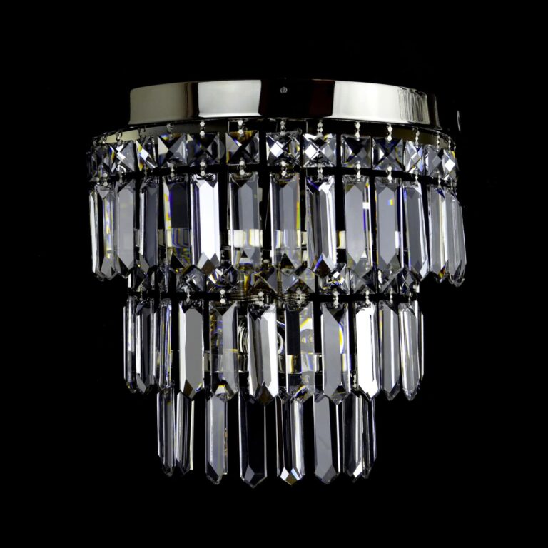 Luxury chandelier crafted from clear and smoky crystals