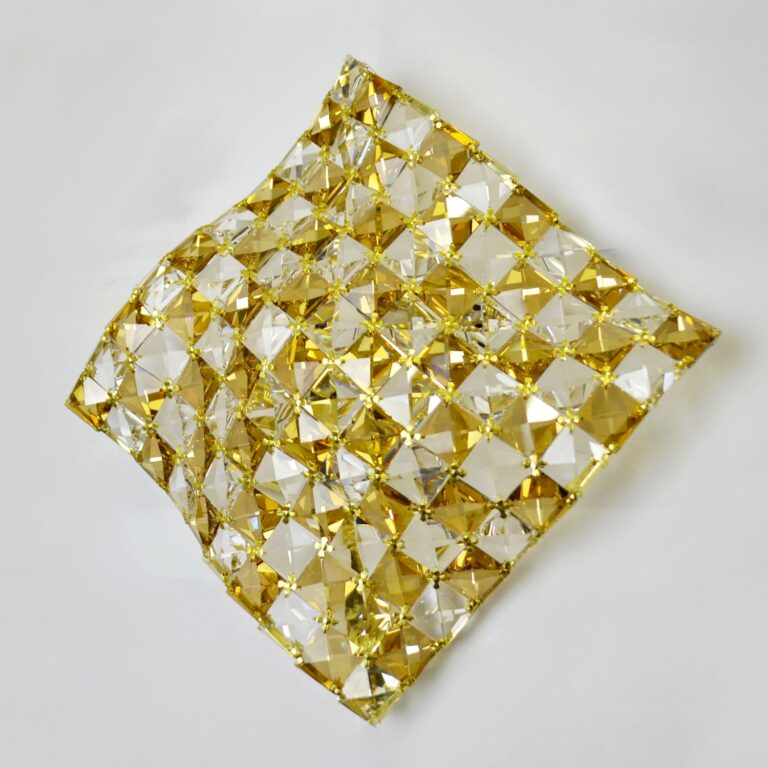 Crystal chandelier illuminating premium interiors