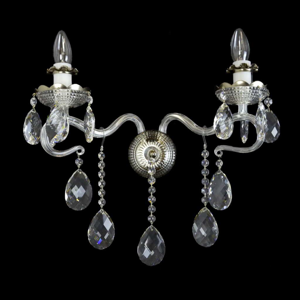 Bespoke glass chandelier crafted in Europe