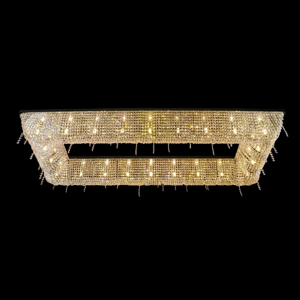 Crystal masterpiece illuminating stylish interiors