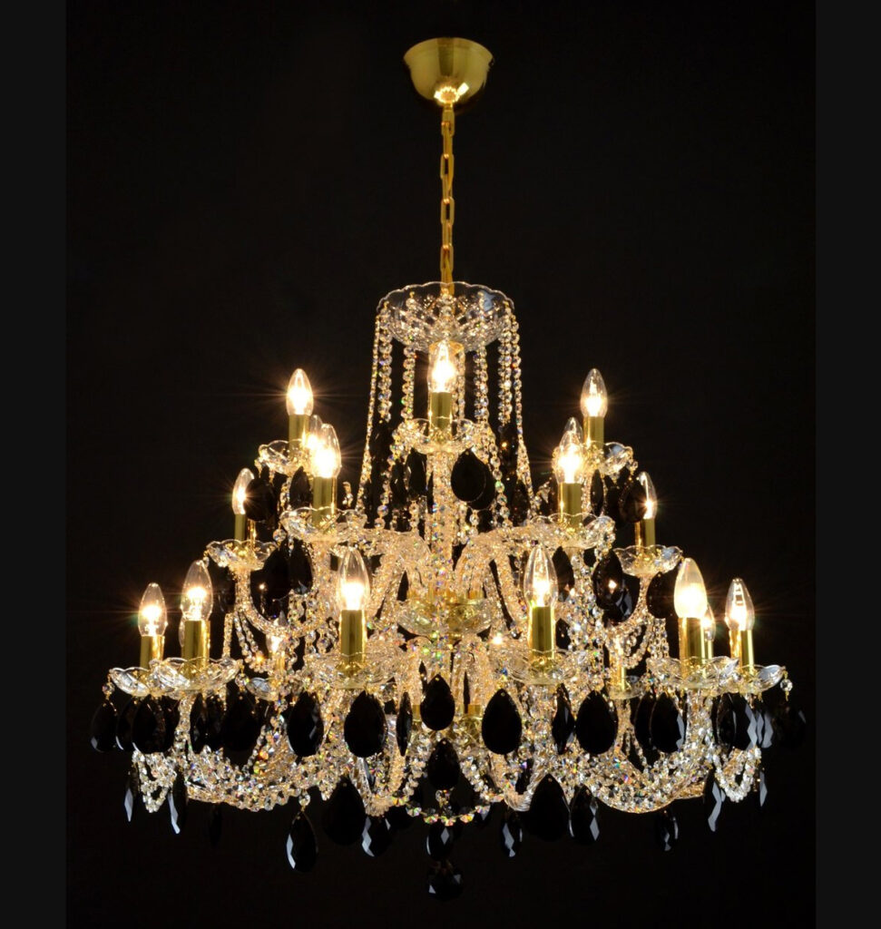 Luxury interior decor with bespoke chandelier