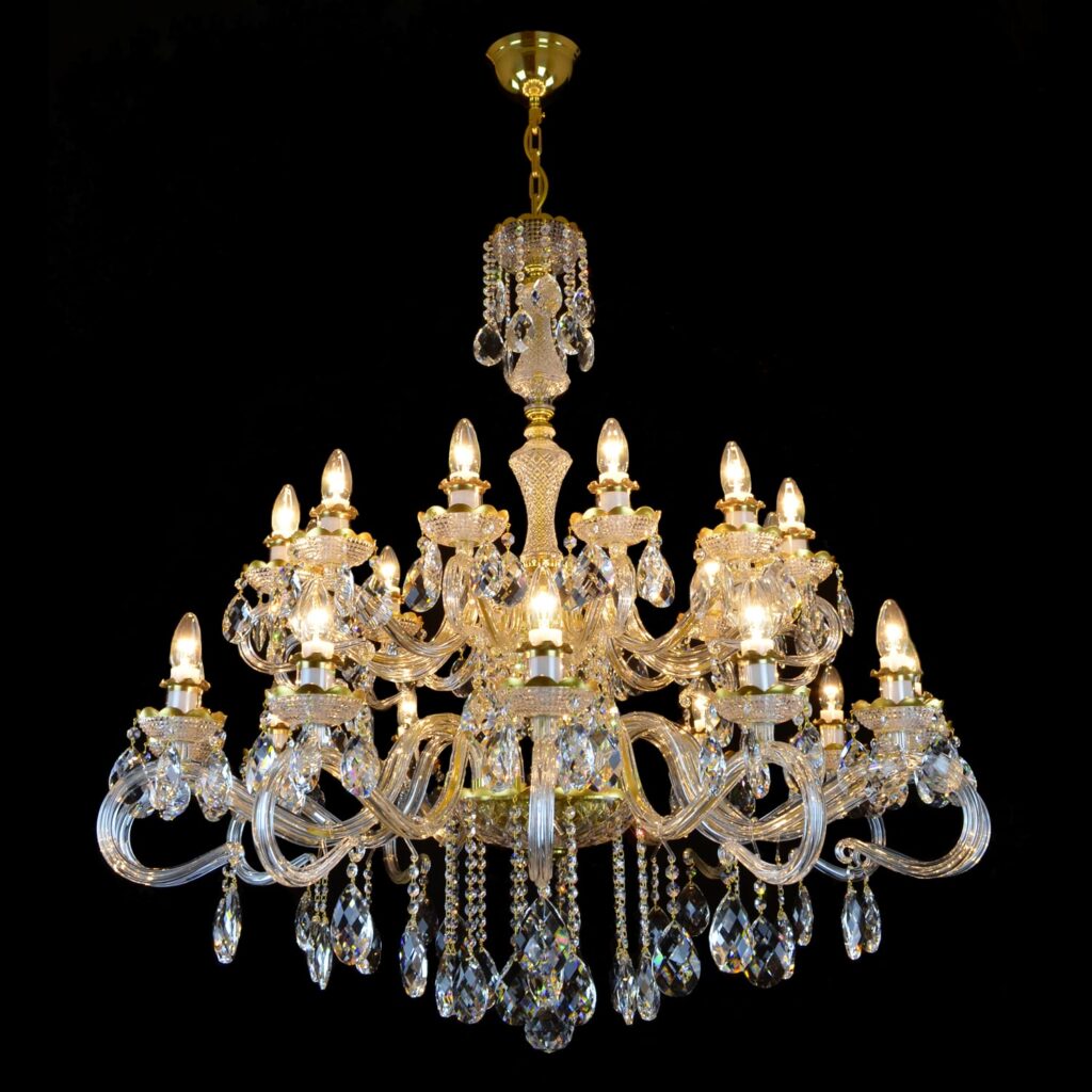 Modern chandelier inspired by traditional craftsmanship