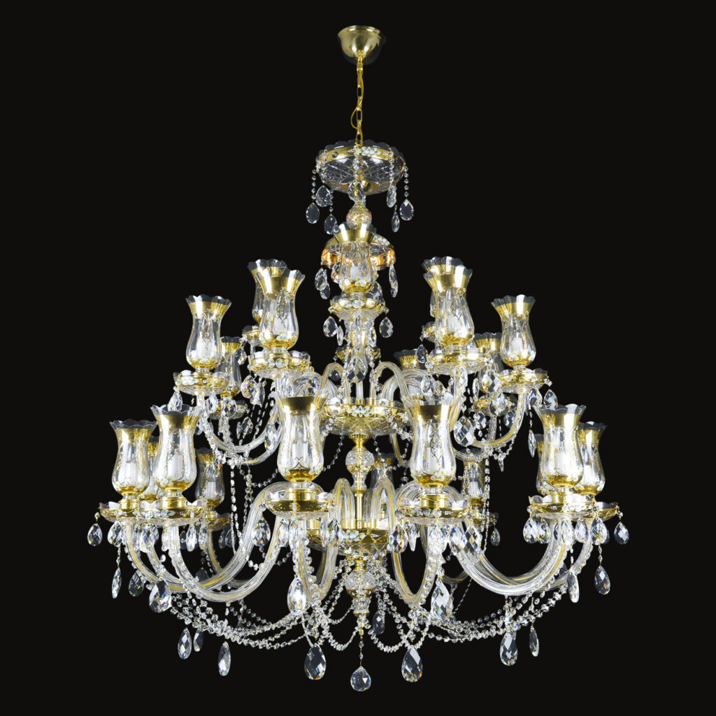 Modern chandelier inspired by traditional craftsmanship