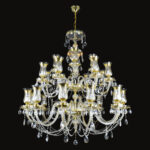 Modern chandelier inspired by traditional craftsmanship
