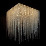 Crystal chandelier adding glamour to interiors