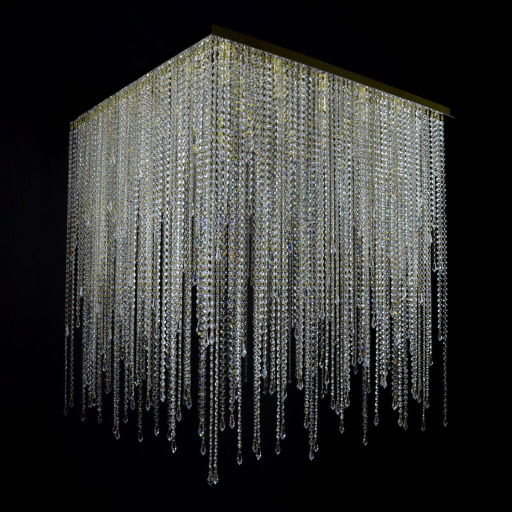 Crystal masterpiece illuminating stylish interiors