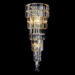Luxury chandelier crafted from clear and smoky crystals