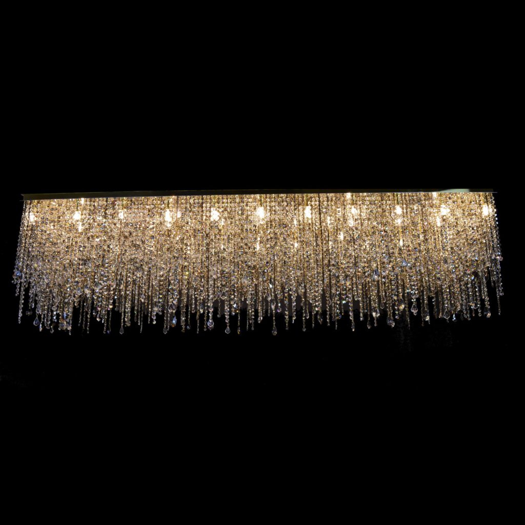 Crystal masterpiece illuminating stylish interiors