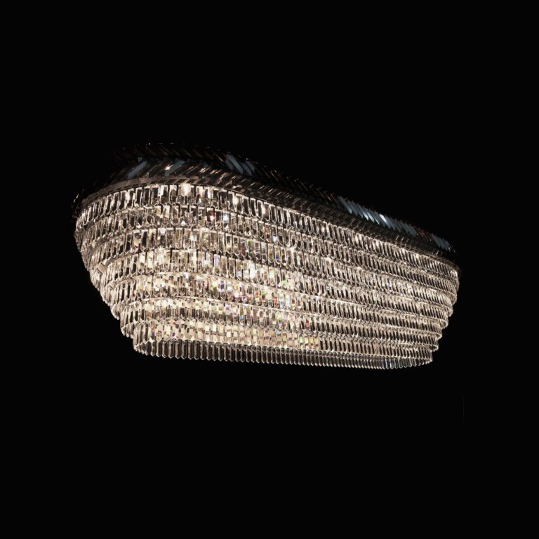 Crystal chandelier illuminating premium interiors