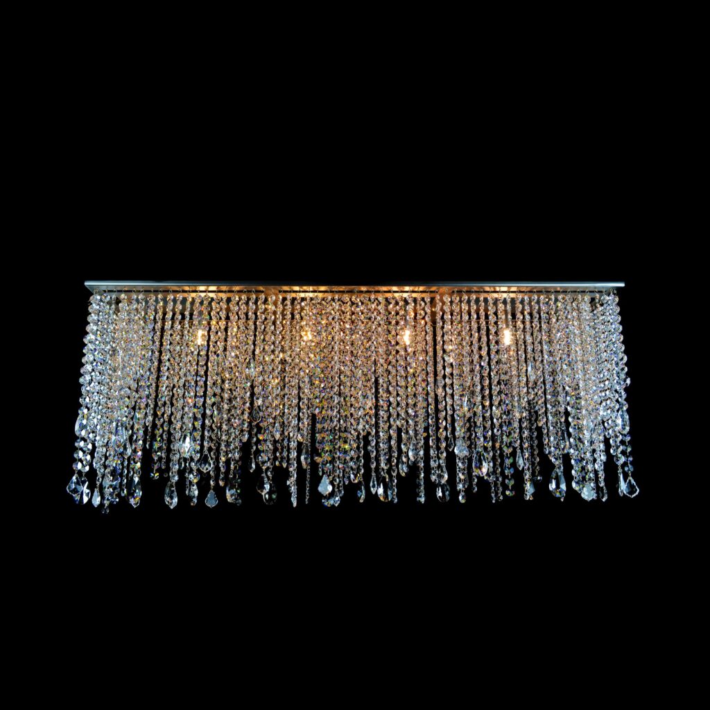 Bespoke glass chandelier crafted in Europe