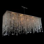 Handblown glass chandelier with artistic design