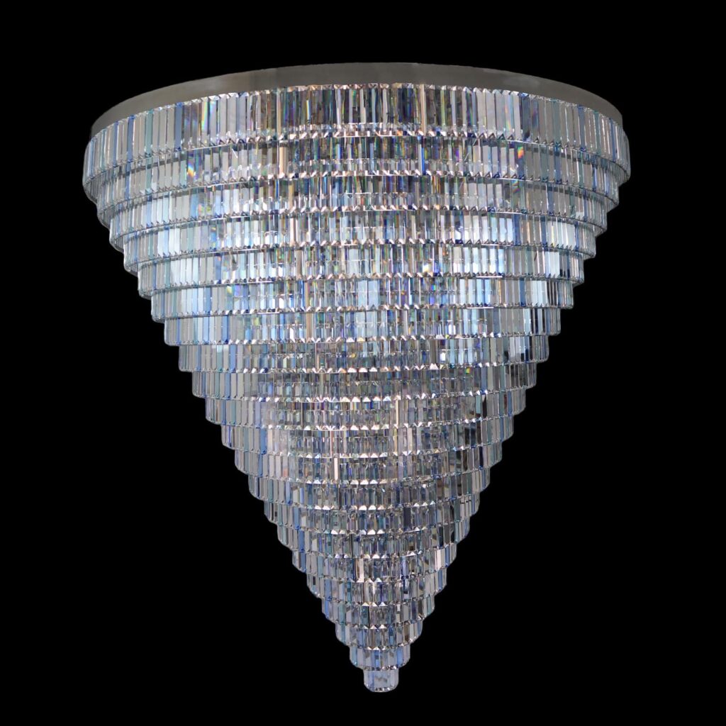 Elegant light fitting made from fine materials