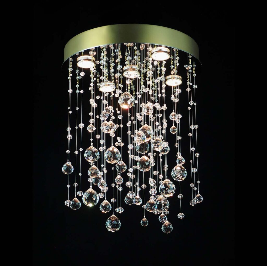 Modern chandelier inspired by traditional craftsmanship