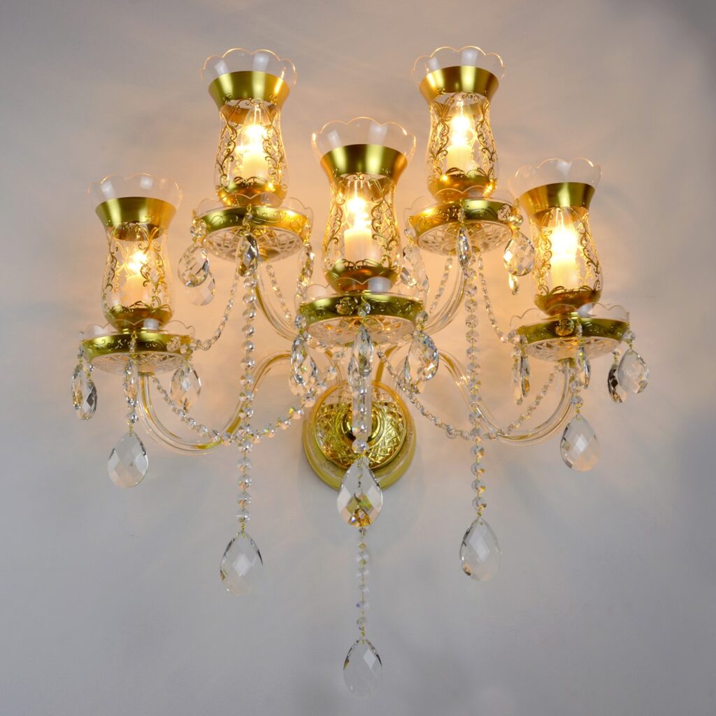 Luxury interior decor with bespoke chandelier