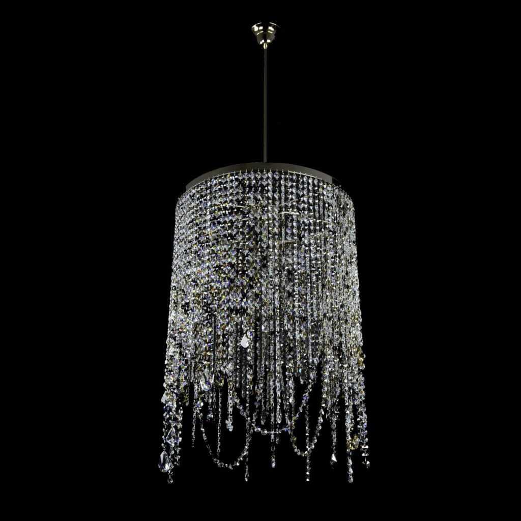 Crystal masterpiece illuminating stylish interiors
