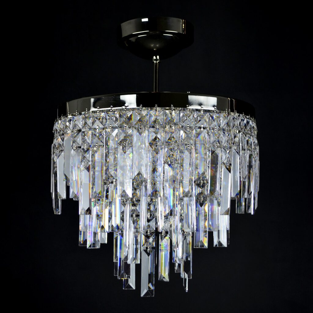 Designer lighting installation with bespoke details