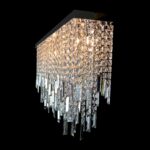 Handblown glass chandelier with artistic design