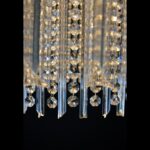 Handblown glass chandelier with artistic design