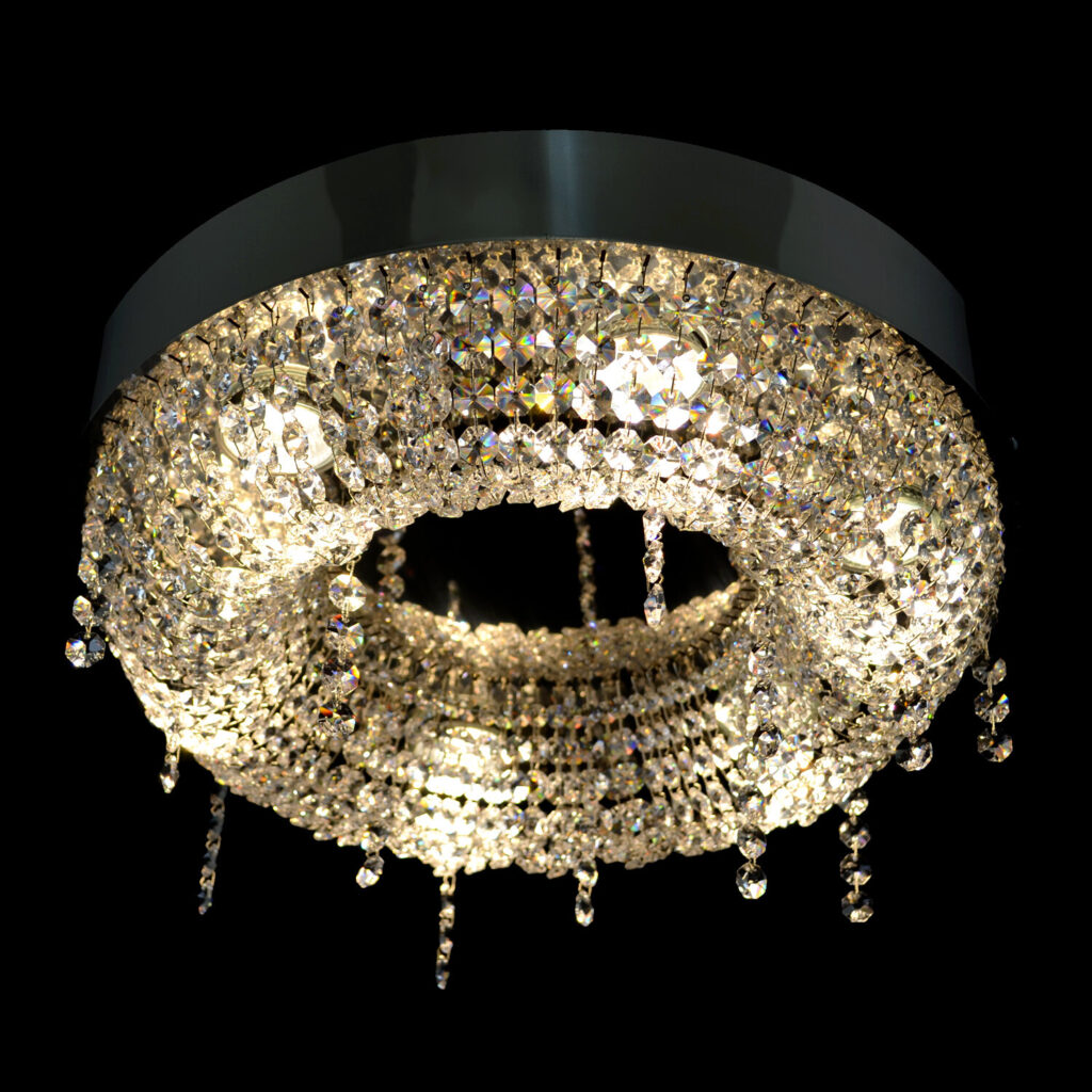 Luxury glass lighting fixture for home interiors