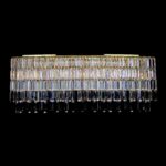 Luxury chandelier crafted from clear and smoky crystals