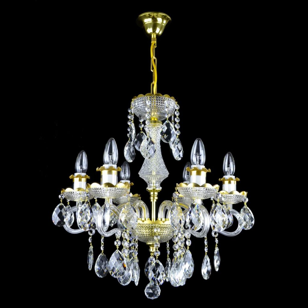 Elegant light fitting made from fine materials
