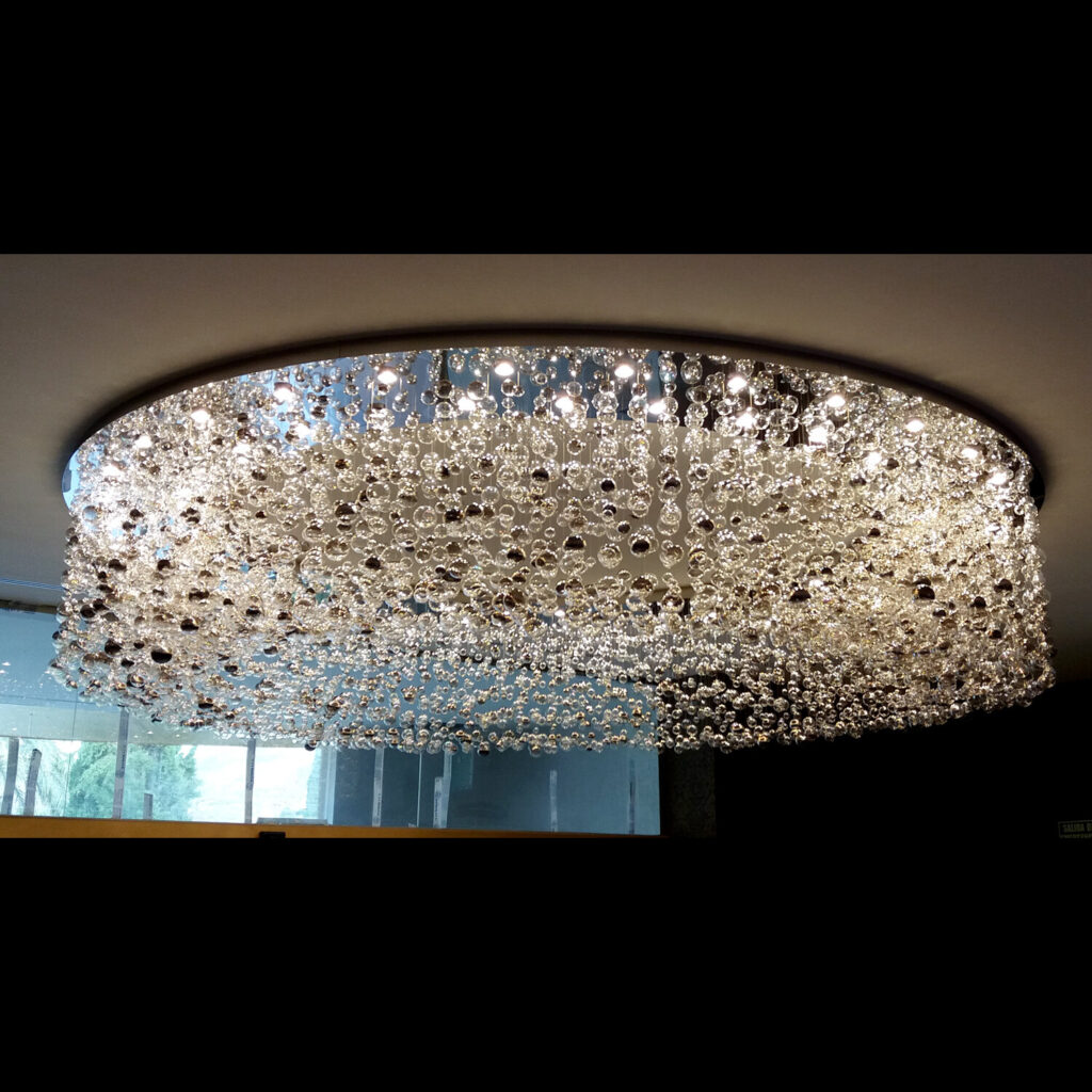 Luxury glass lighting fixture for home interiors
