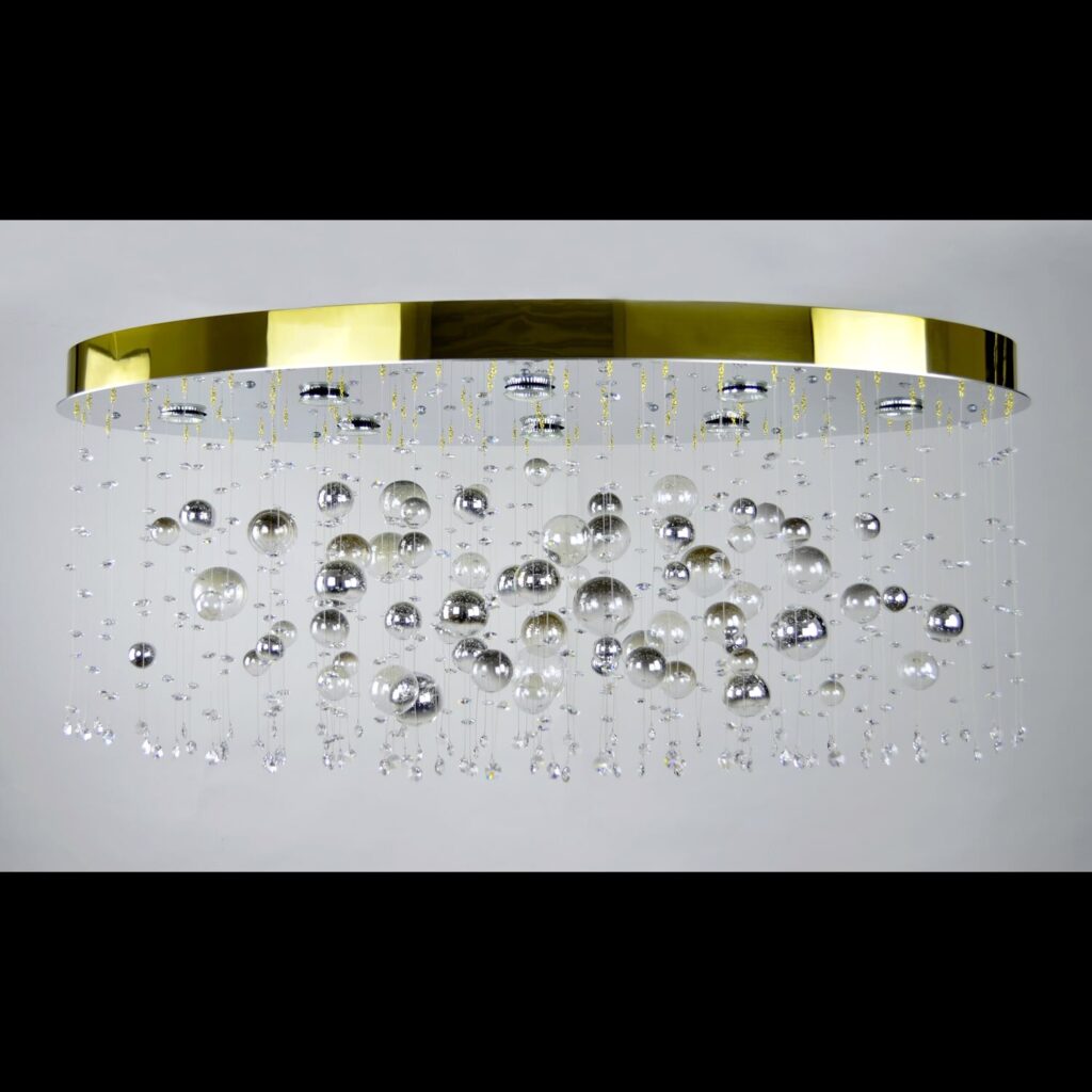 Crystal chandelier for luxury dining or living area