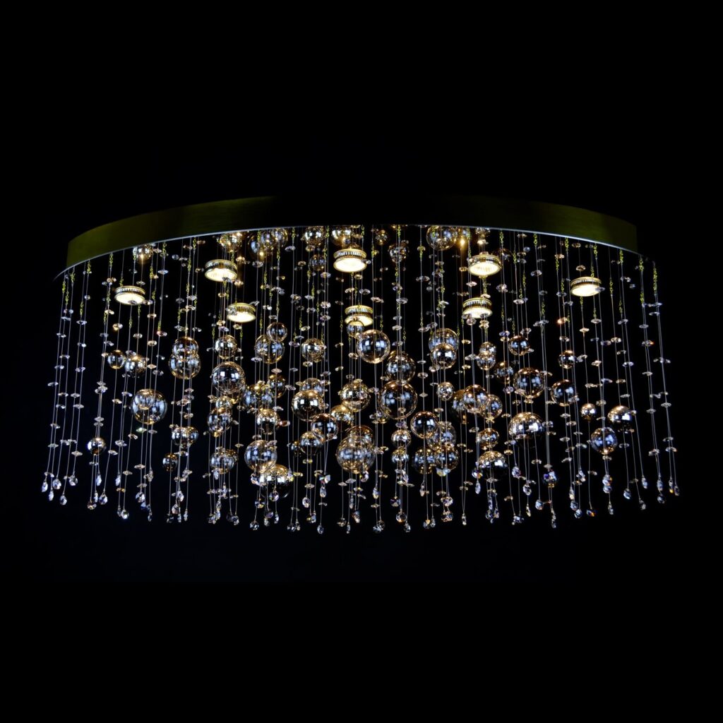 Elegant light fitting made from fine materials