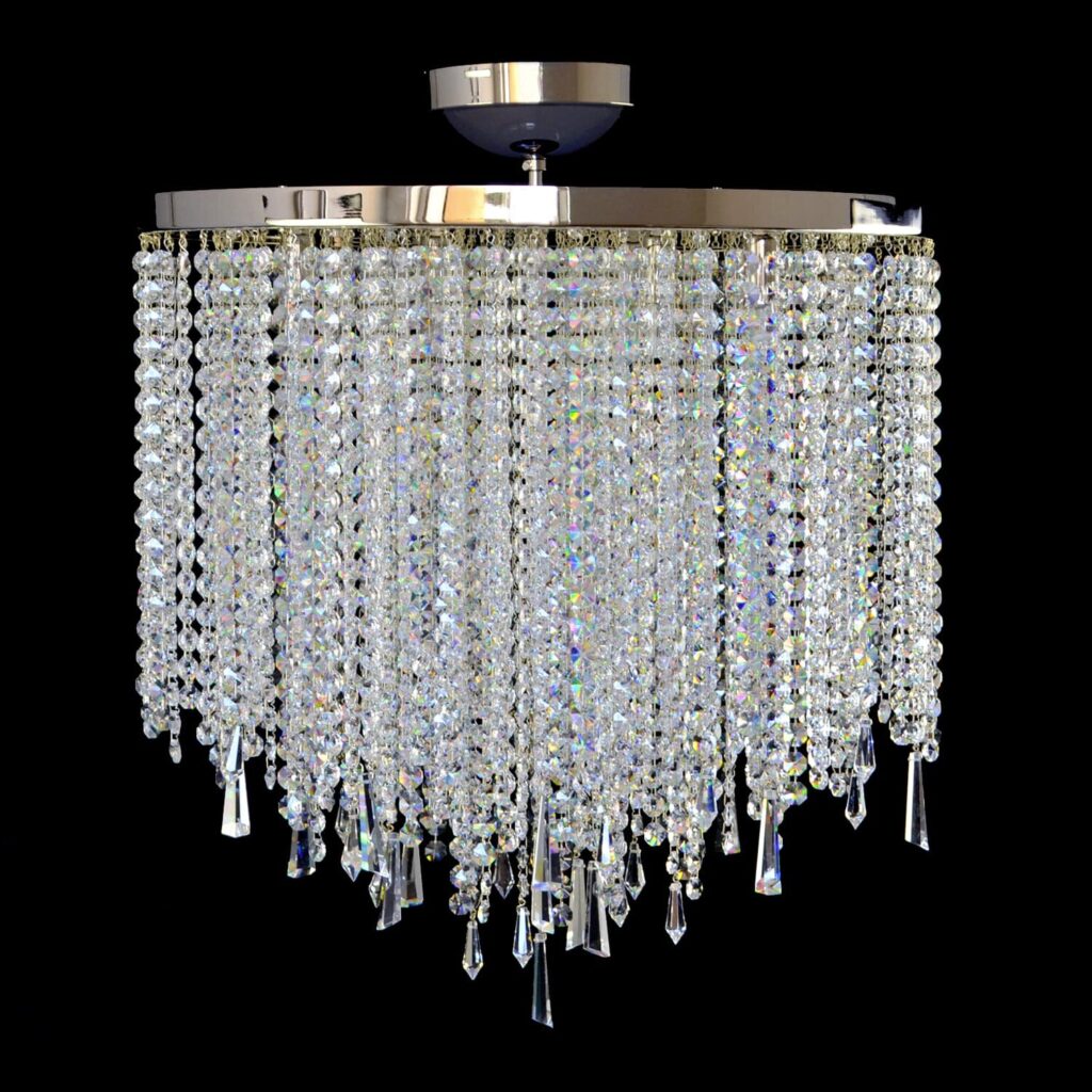 Bespoke glass chandelier crafted in Europe
