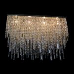 Elegant chandelier with shimmering crystal details