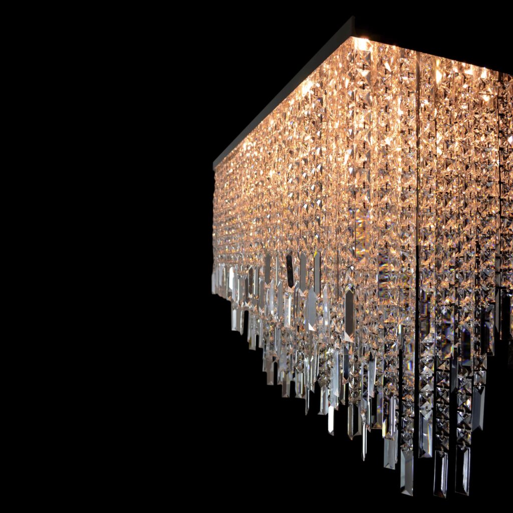 Handcrafted chandelier made from fine crystal