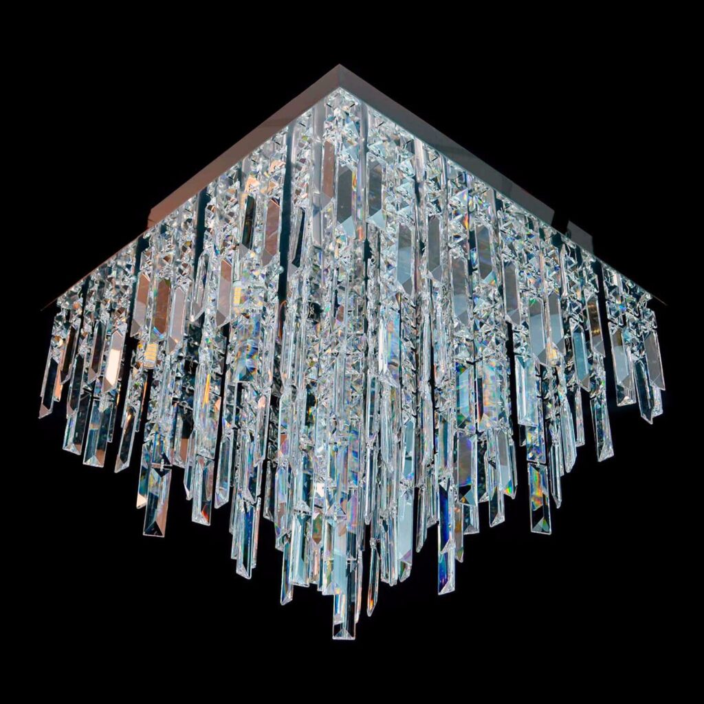 Luxury interior decor with bespoke chandelier