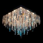 Crystal chandelier adding glamour to interiors
