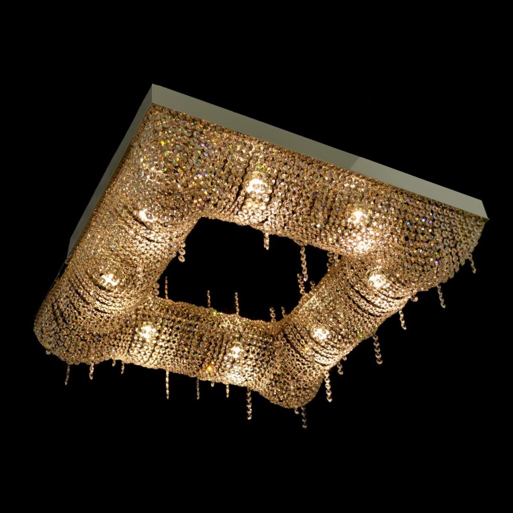 Handcrafted chandelier made from fine crystal