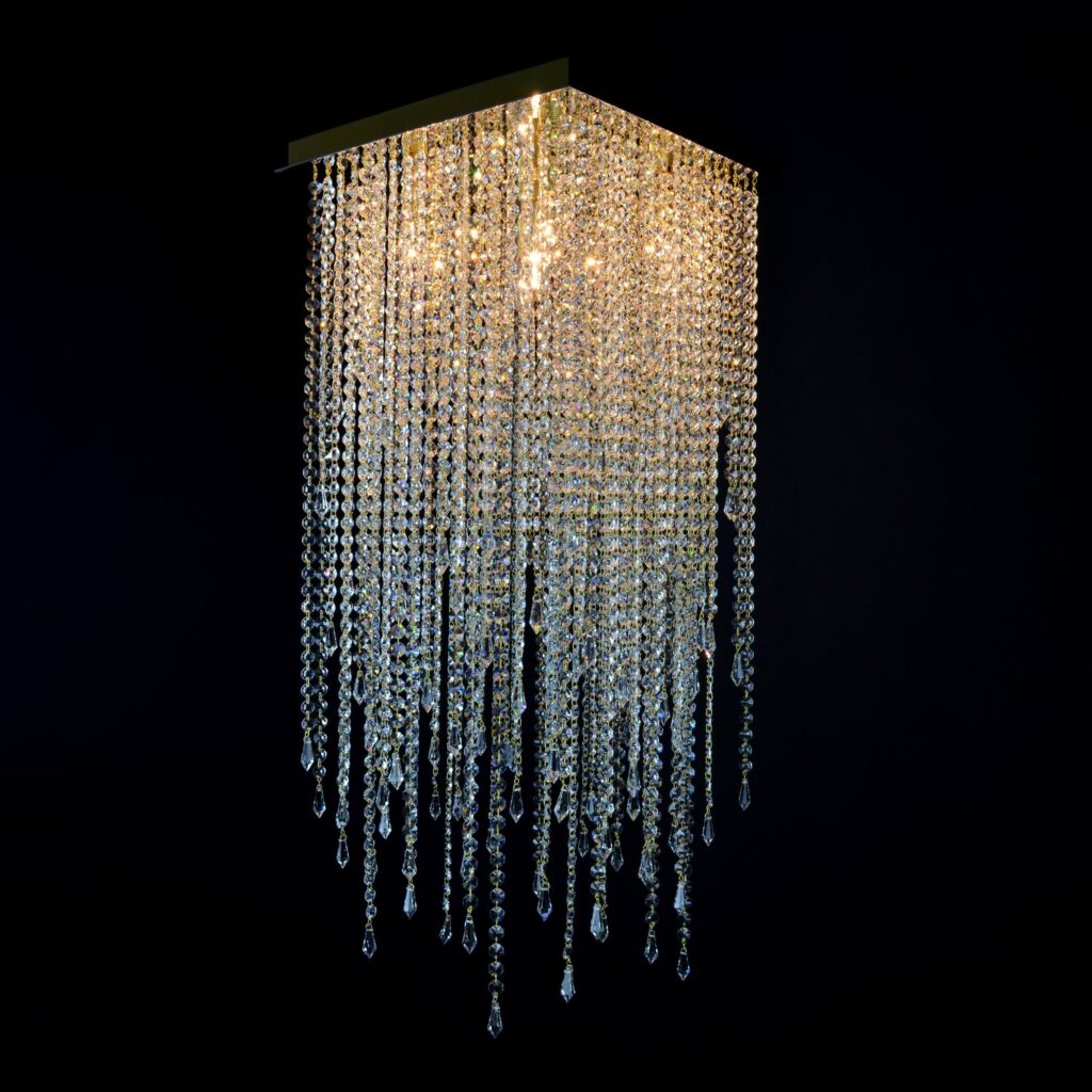 Luxury glass lighting fixture for home interiors