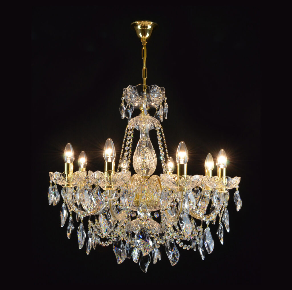 Crystal masterpiece illuminating stylish interiors