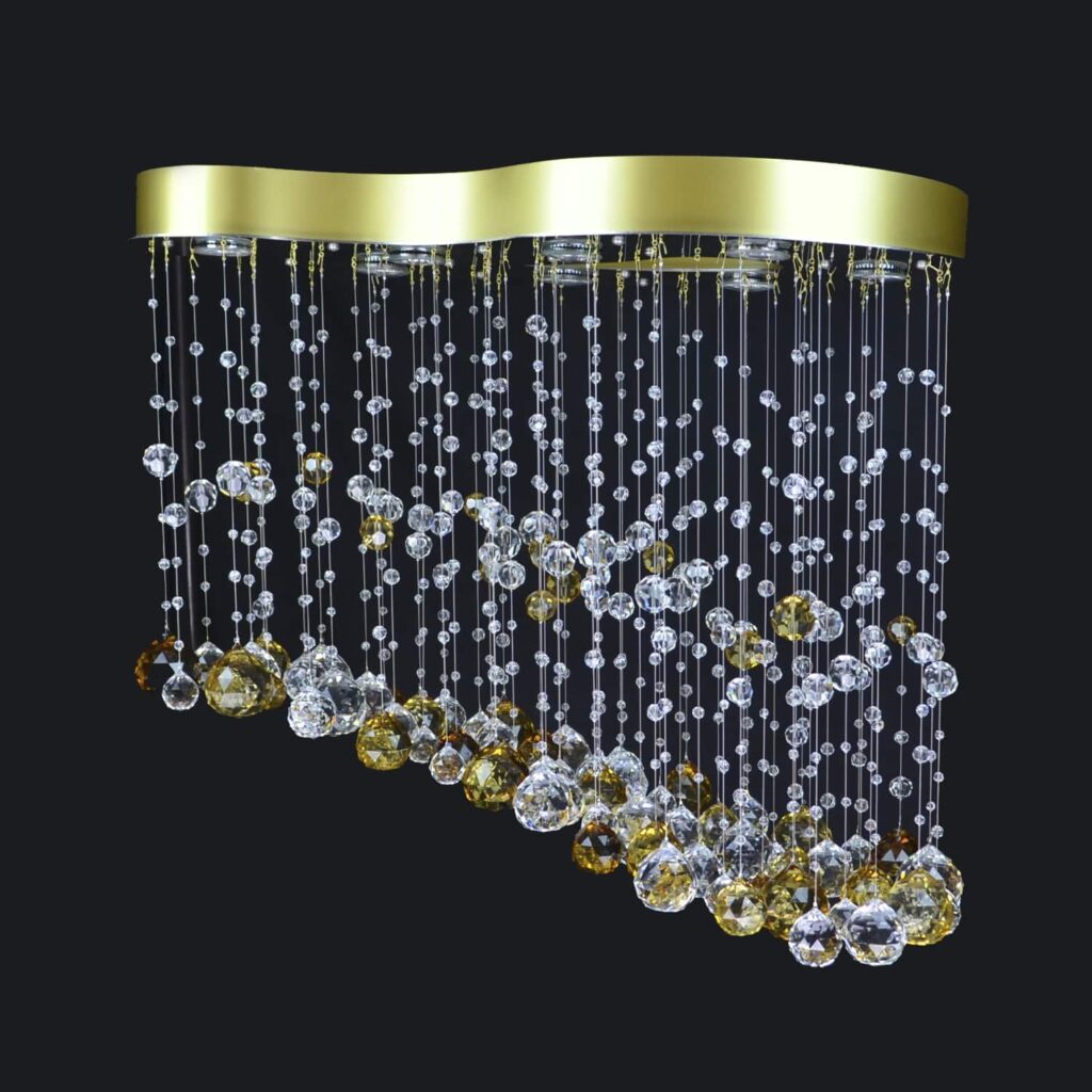 Crystal chandelier for luxury dining or living area
