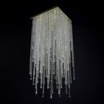 Crystal chandelier adding glamour to interiors