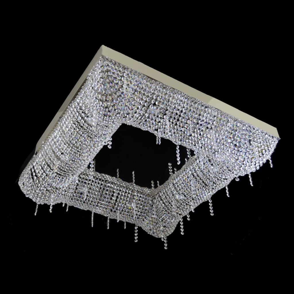 Crystal chandelier for luxury dining or living area