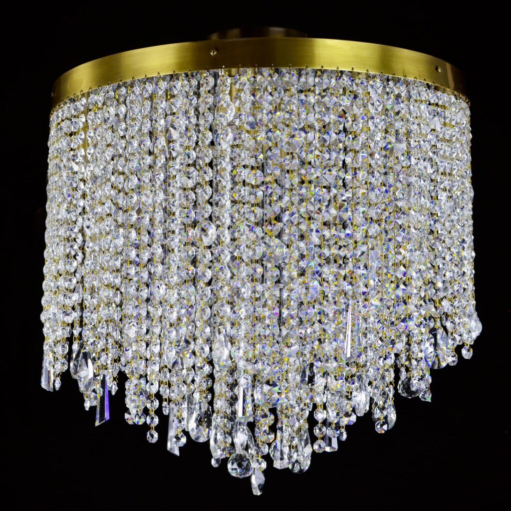 Elegant light fitting made from fine materials