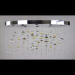 Handblown glass chandelier with artistic design