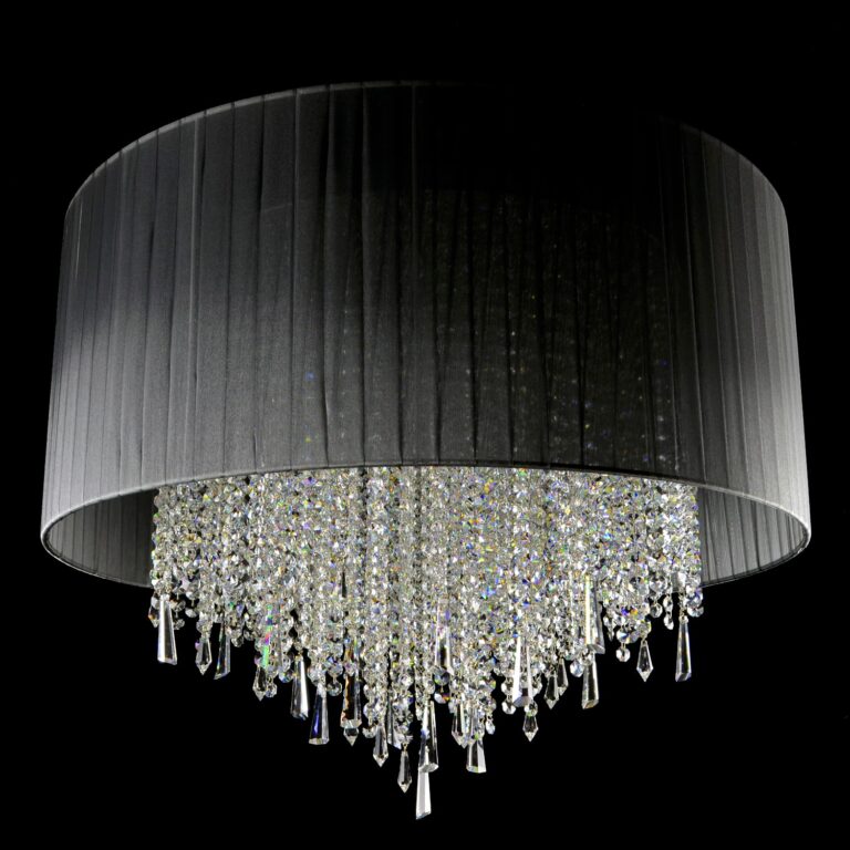 Elegant chandelier with shimmering crystal details