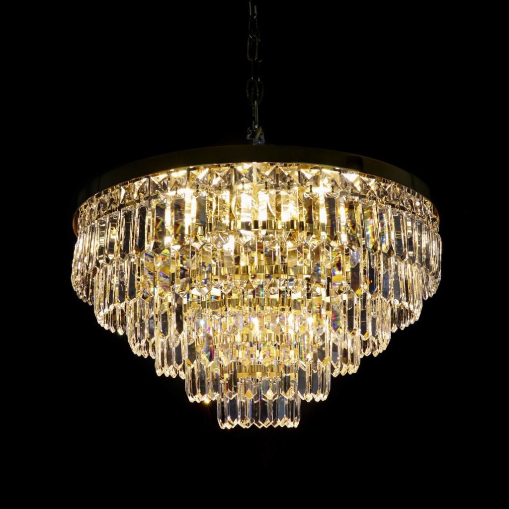 Elegant light fitting made from fine materials