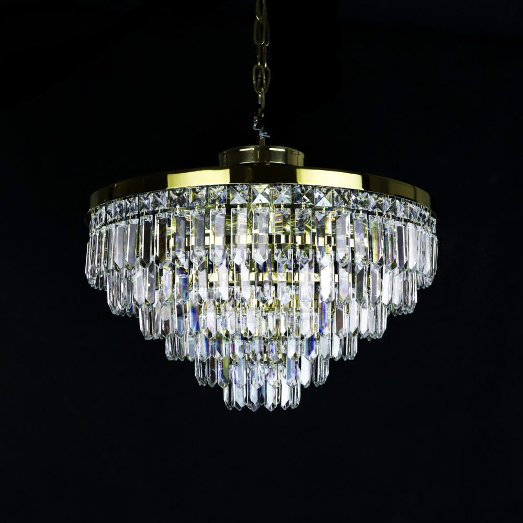 Elegant lighting centerpiece by Magnolia Blossom Interiors