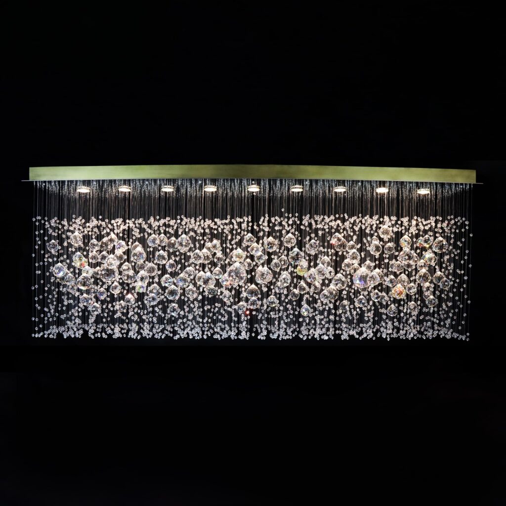 Modern chandelier inspired by traditional craftsmanship