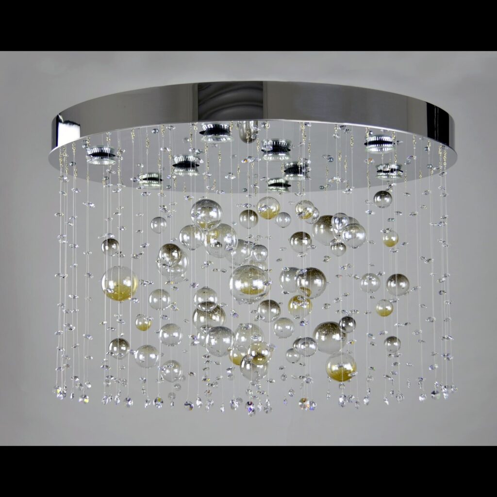 Luxury crystal chandelier by Magnolia Blossom Interiors