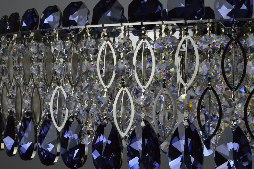 Bespoke glass chandelier crafted in Europe