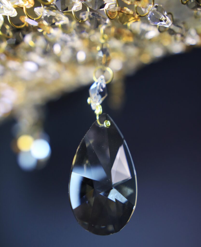 Crystal masterpiece illuminating stylish interiors