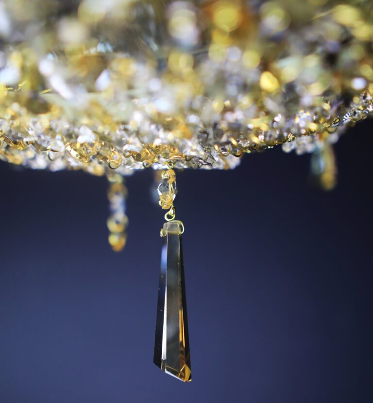 Luxury interior decor with bespoke chandelier